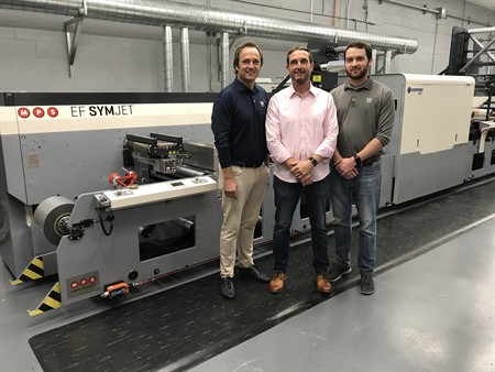 Shrink sleeve printing on MPS EF SymJet powered by Domino