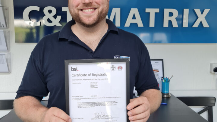 C&T Matrix awarded British Standards Institution ISO 9001 and ISO 14001