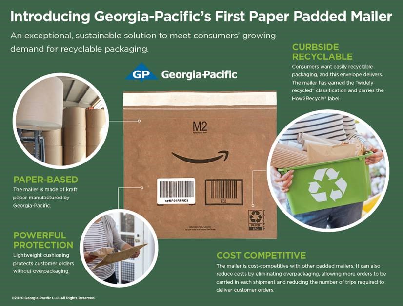 GP Packaging Expands Manufacturing Curbside Recyclable Paper Padded Mailers for E-Commerce