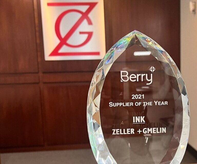 Zeller+Gmelin Named Berry Global’s 2021 Ink Supplier of the Year