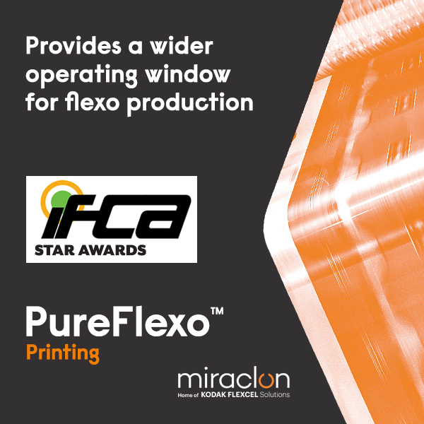 PureFlexo Printing from Miraclon receives IFCA Star Award 2022 for Innovations and Development in Printing