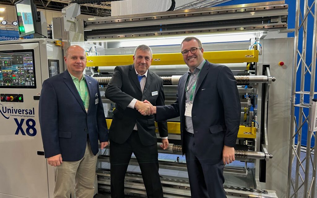 Bryce Corporation order another two Universal Converting Equipment X8 Slitter Rewinders at K Exhibition