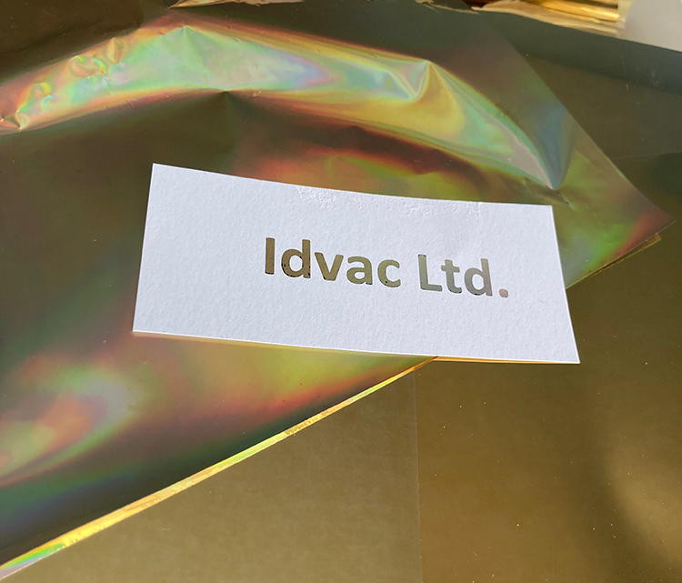 Idvac Ltd. Unveils Innovative Gold Colour Metallised Process for Solvent or Water-Sensitive Films