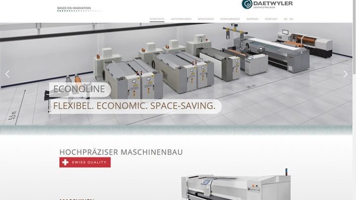 New website for Daetwyler Graphics