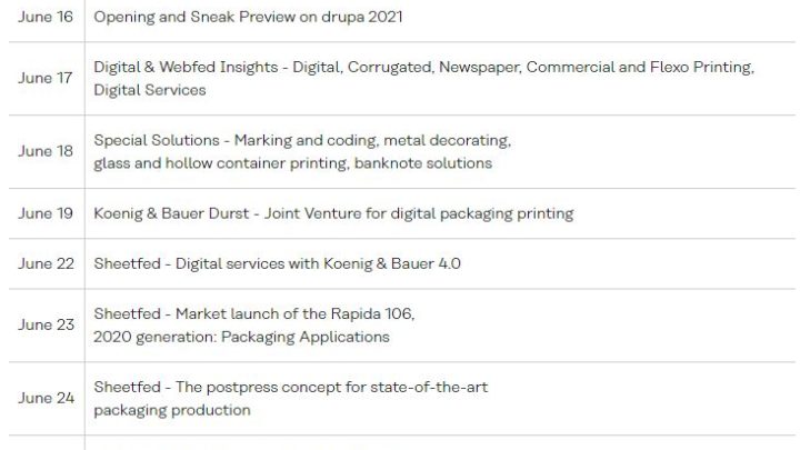 Koenig & Bauer live event