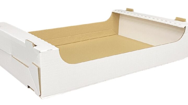 Reusable tray with side automatic base – less complexity, more sustainability