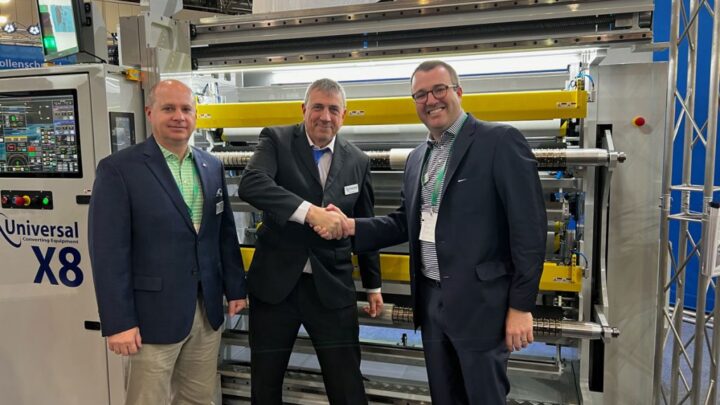 Bryce Corporation order another two Universal Converting Equipment X8 Slitter Rewinders at K Exhibition