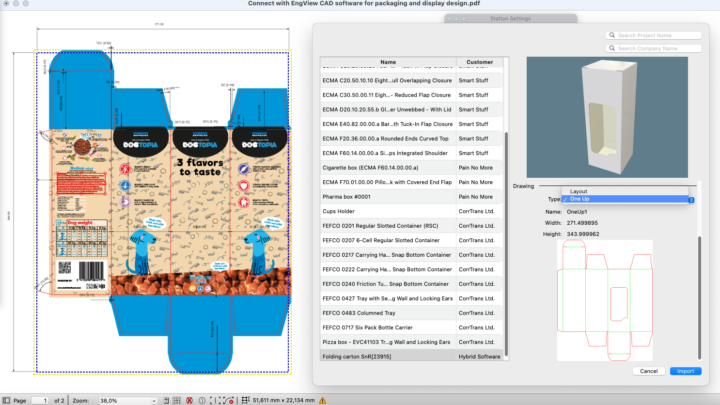 HYBRID Software’s PACKZ Version 10 Adds Live Connectivity to EngView’s Packaging Design CAD Software