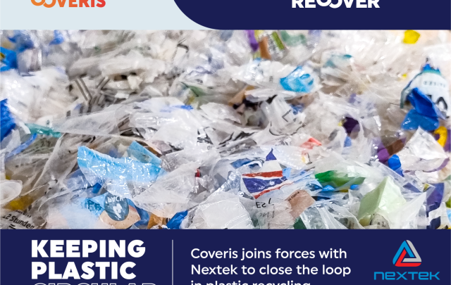 Nextek and Coveris join forces to revolutionise mechanical recycling for food-grade plastic film