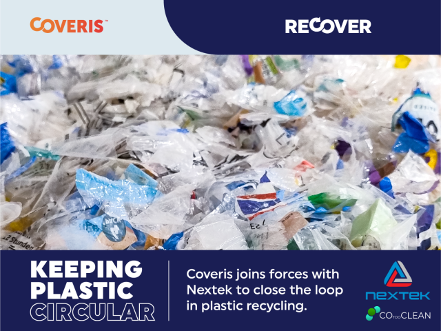 Nextek and Coveris join forces to revolutionise mechanical recycling for food-grade plastic film